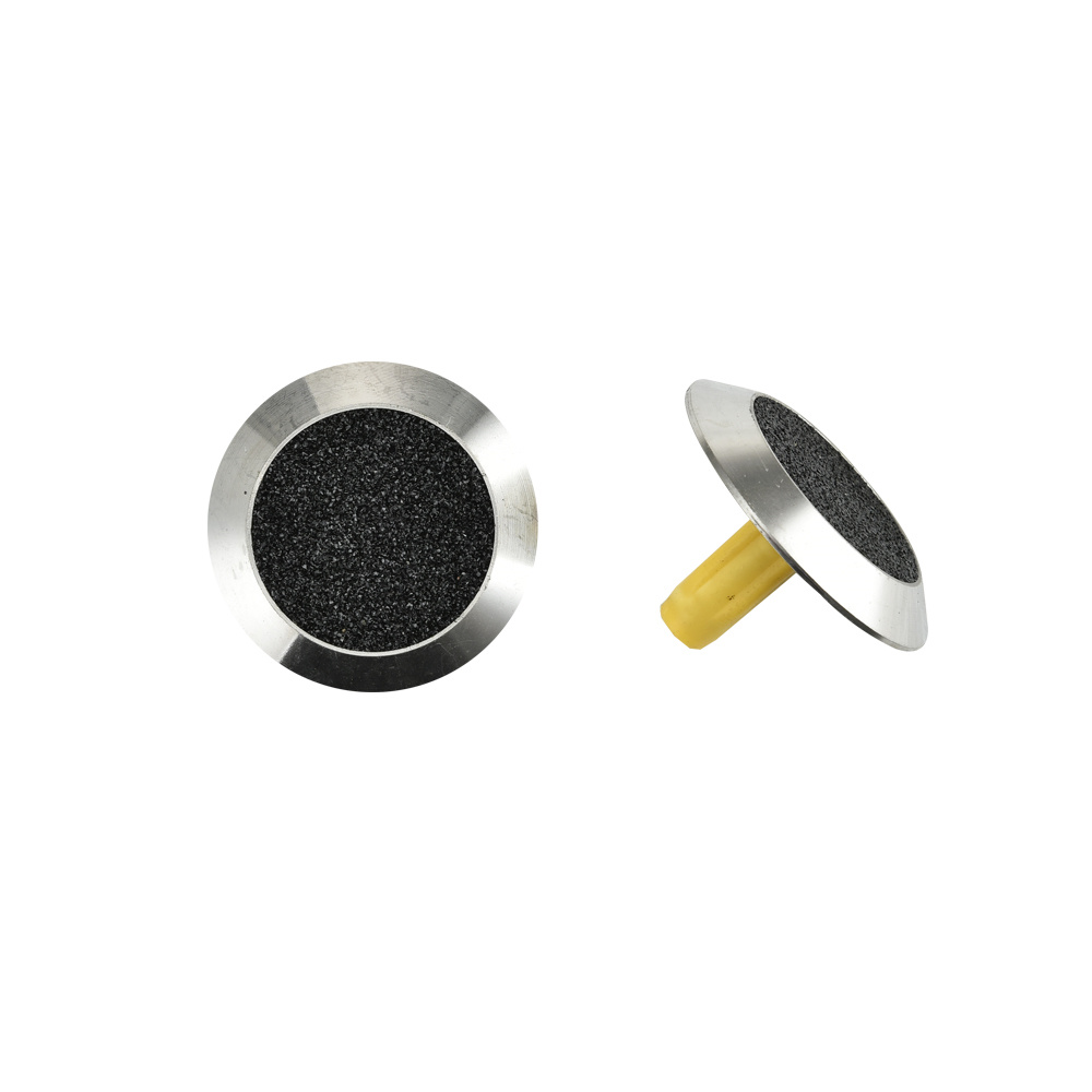 Indicateur tactile en acier inoxydable avec insert en carborundum noir RY-DS109BP