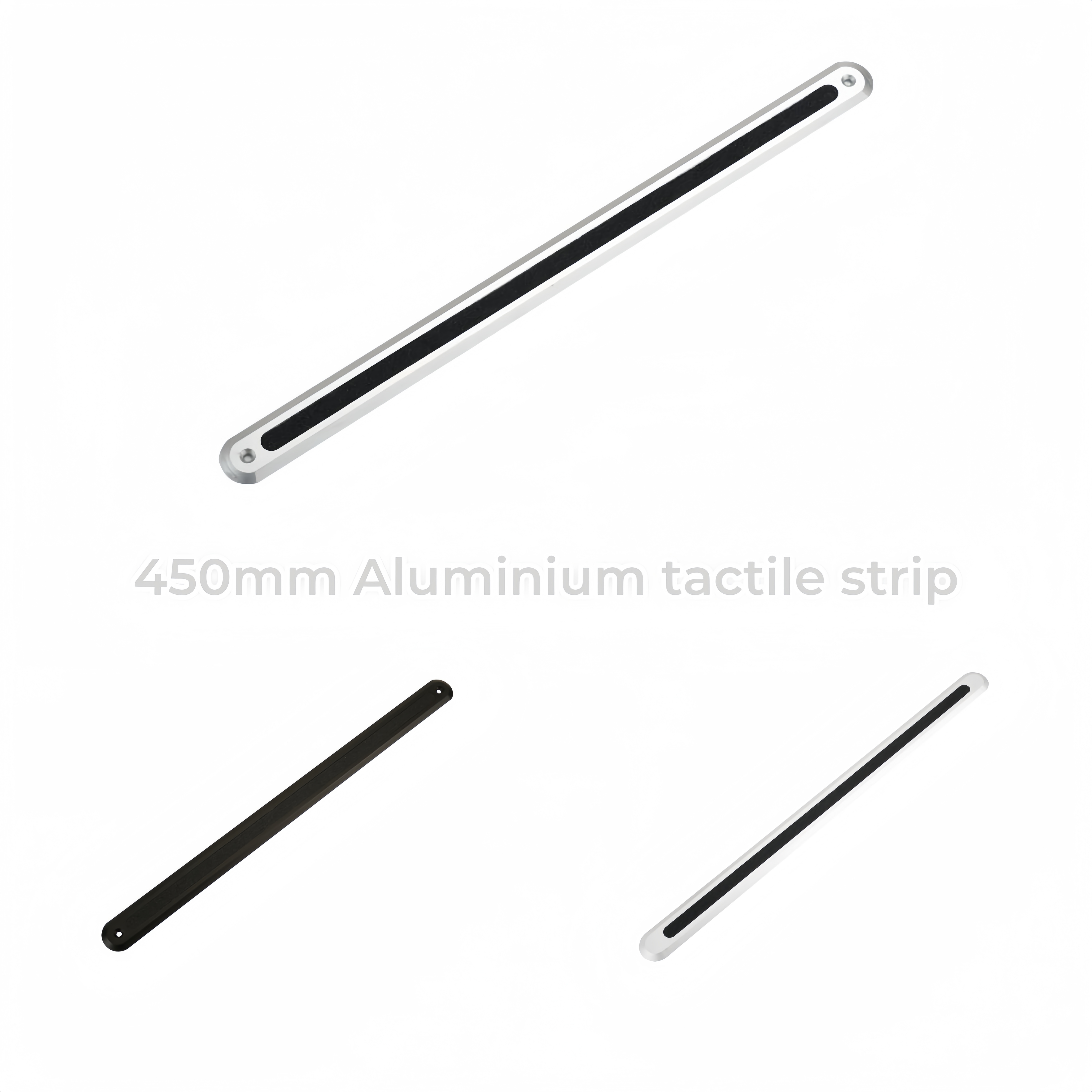 La bande de pavage tactile en aluminium de longueur de 450 mm lignes les barres avec la surface de carborundum RY-TA103